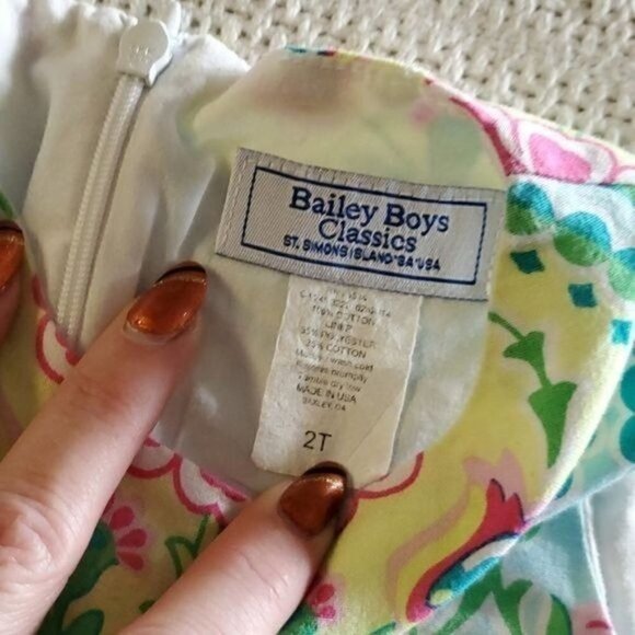 Bailey Boys Classics Soft Pastels Lined‎ Zippered Sleeveless Sz. 2T Sun Dress - Picture 5 of 7